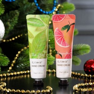 Подарочный новогодний набор Secret Beauty: крем для рук «Зеленый чай» и крем для рук «Грейпфрут»