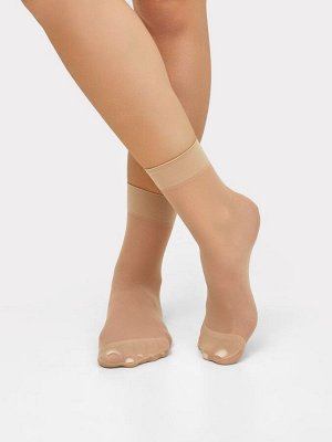 Женские высокие полиамидные носки в нюдовом оттенке (1 упаковка по 5 пар)