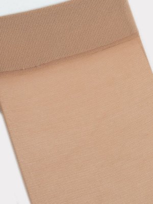 Женские высокие полиамидные носки в нюдовом оттенке (1 упаковка по 5 пар)