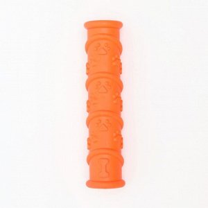 Игрушка жевательная с утопленной пищалкой "Палка с лапками", TPR, 17,9 х 4,2 см, оранжевая