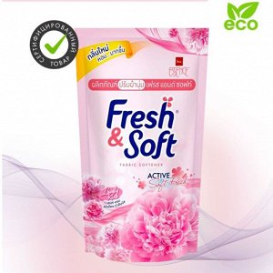 LION Essence Fresh & Soft Кондиционер для белья 600мл, "Pink Elegance" мягк.упаковка, Таиланд