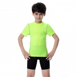 Футболка спортивная детская для мальчика, цвет салатовый