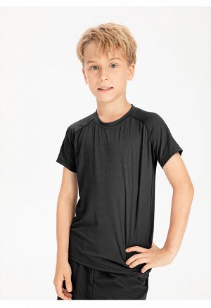 Детская спортивная футболка, цвет черный