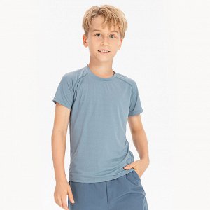 Детская спортивная футболка, цвет серо-голубой