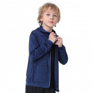 Кофта спортивная на молнии детская для мальчика, цвет темно-синий