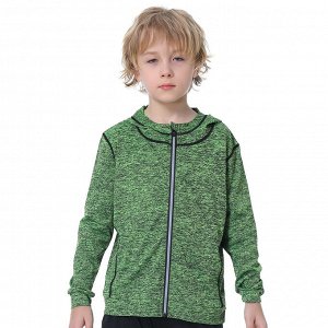 Кофта спортивная на молнии детская для мальчика, цвет зеленый