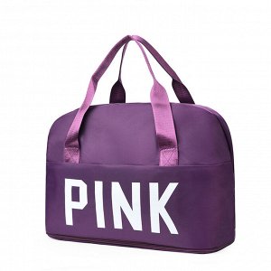 Спортивная сумка текстильная с надписью, цвет фиолетовый