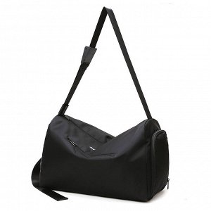 Спортивная сумка текстильная в минималистичном стиле, цвет черный
