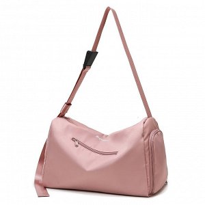 Спортивная сумка текстильная в минималистичном стиле, цвет розовый