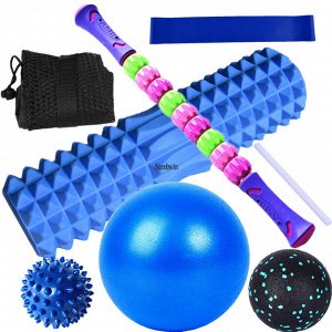 Комплект инвентаря для тренировок (6 предметов), цвет синий