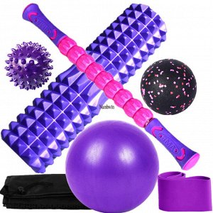 Комплект инвентаря для тренировок (6 предметов), цвет фиолетовый