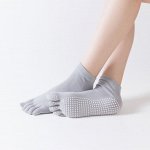 Женские носки для йоги с раздельными пальцами, цвет светло-серый