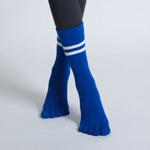 Носки для йоги женские с раздельными пальцами, цвет синий