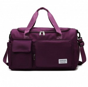 Спортивная сумка текстильная с карманами, цвет фиолетовый