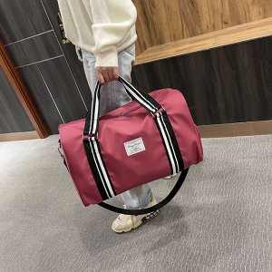 Спортивная сумка текстильная большая, цвет бордовый
