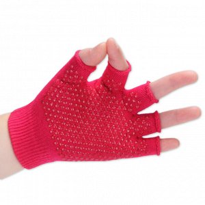 Перчатки для тренировок с открытыми пальцами, цвет красный