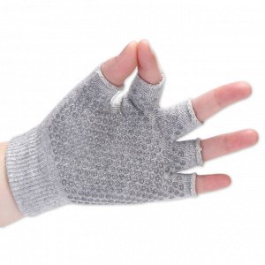 Перчатки для тренировок с открытыми пальцами, цвет серый
