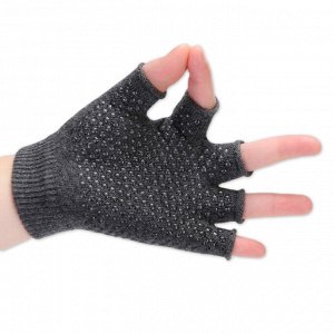 Перчатки для тренировок с открытыми пальцами, цвет темно-серый