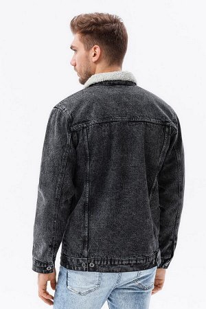 Куртка-шерпа OMBRE C523-czarna