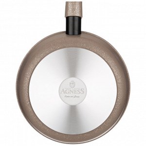 Сковорода agness "экселент" съемная ручка, диаметр 26 см