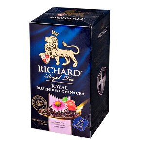 Чай RICHARD 'ROYAL ROSEHIP & ECHINACEA' 25 пакетиков 1 уп.х 12 шт.