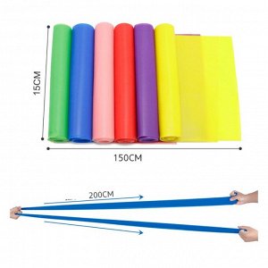 Лента для тренировок гимнастическая (1,5м), цвет голубой