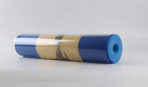 Коврик для йоги, цвет синий