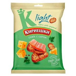 «Кириешки Light», сухарики со вкусом «Сёмга с сыром», 33 г