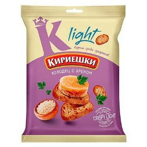 «Кириешки Light», сухарики со вкусом «Холодец с хреном», 33 г