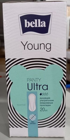 Ежедневные прокладки для женщин Ультратонкие Bella PANTY Ultra Young в упак 20 шт