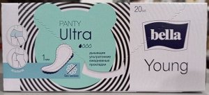 Ежедневные прокладки для женщин Ультратонкие Bella PANTY Ultra Young в упак 20 шт