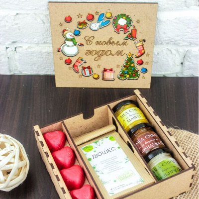 Вкусные подарочные боксы в деревянных шкатулках🍫🎄