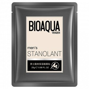 BIOAQUA men's STANOLANT Мужская маска-салфетка для лица (увлажнение и контроль жирности), 25г