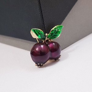 Мини брошка ягода, цвет фиолетовый,арт.748.247