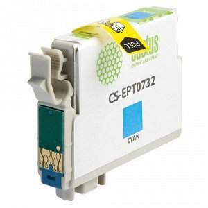 Картридж струйный CACTUS (CS-EPT0732) для EPSON Stylus С79/СХ3900/4900/5900/7300, голубой