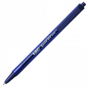 Ручки шариковые автоматические BIC "Round Stic Clic", НАБОР 3 шт., СИНИЕ, линия письма 0,32 мм, блистер, 926374