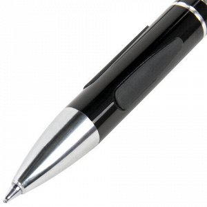 Ручка подарочная шариковая BRAUBERG "Minister", корпус ассорти, резиновые вставки, узел 1 мм, линия письма 0,7 мм, синяя, 141437