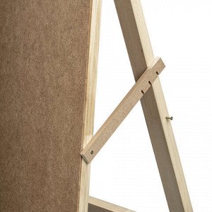Мольберт напольный "Хлопушка", планшет 60x58 см, в собранном виде 58x120x5 см, BRAUBERG ART DEBUT, 192336