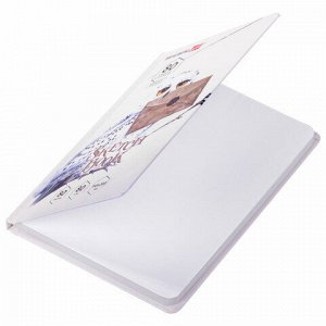 Скетчбук, белая бумага 80 г/м2, 145х203 мм, 80 л., резинка, твердый, BRAUBERG ART DEBUT "Хогвартс", 114581