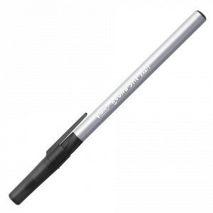 Ручка шариковая с грипом BIC "Round Stic Exact", ЧЕРНАЯ, корпус серый, узел 0,7 мм, линия письма 0,28 мм, 918542