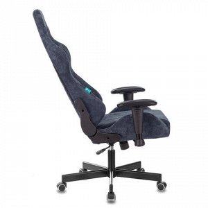 Кресло компьютерное Zombie VIKING KNIGHT, 2 подушки, ткань, синее, 1372993