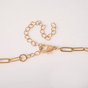 Колье «Лето» цепь и цветы, цветная в золоте, L= 40 см