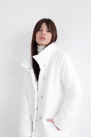 Пальто стёганое Premium Аlpolux белое