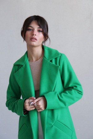 Удлинённое пальто Hilton зелёное