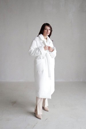 Пальто-одеяло Premium Аlpolux белое (остаток: -)