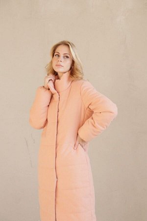 Пальто стёганое Premium Аlpolux пудрово-розовое
