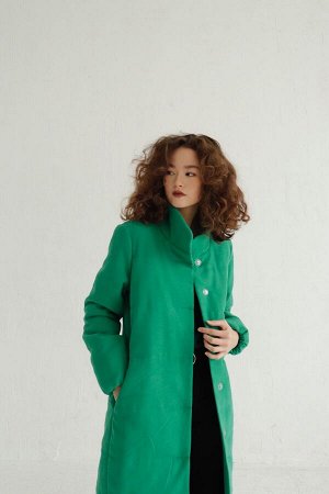 Пальто стёганое Premium Аlpolux зелёное
