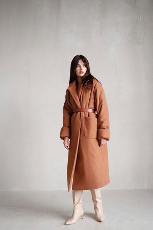 Пальто-одеяло Premium Аlpolux коричневое