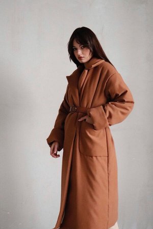 Пальто-одеяло Premium Аlpolux коричневое