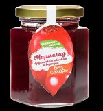 Мармелад Брусника с яблоком и корицей БЕЗ САХАРА. Фитнес-линия. 200гр